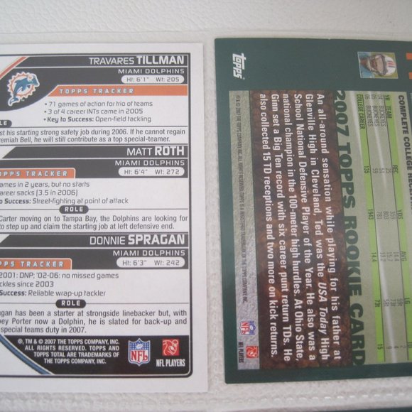 Lot Of 9 NFL Miami Dolphins Player Cards - Picture 4 of 12